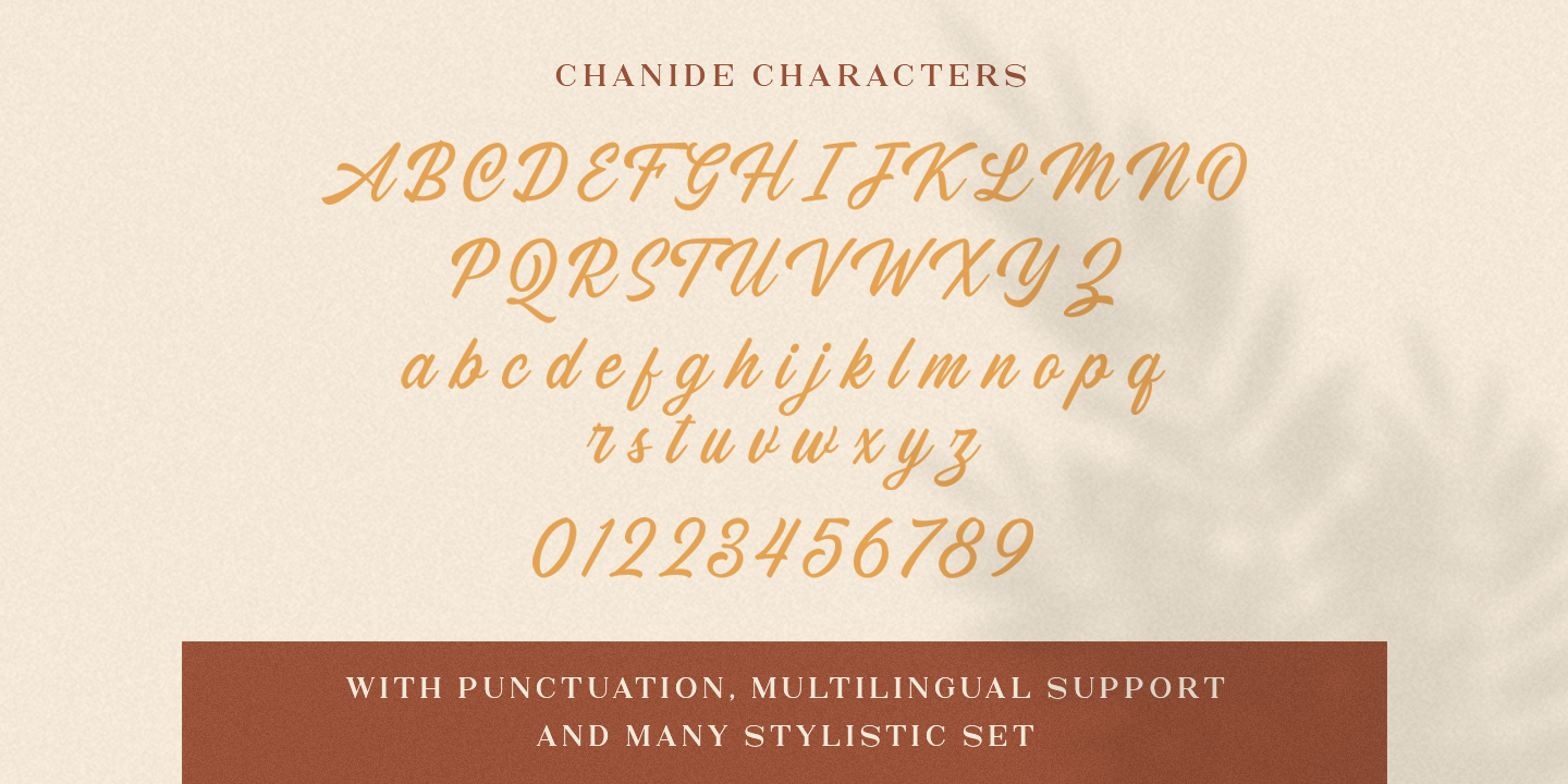 Пример шрифта Chanide Script Regular